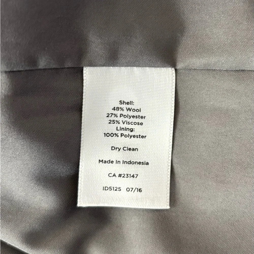 Talbots Herringbone Print Wool Blend Mini Skirt NWOT Grey Size 12 - Picture 6 of 7